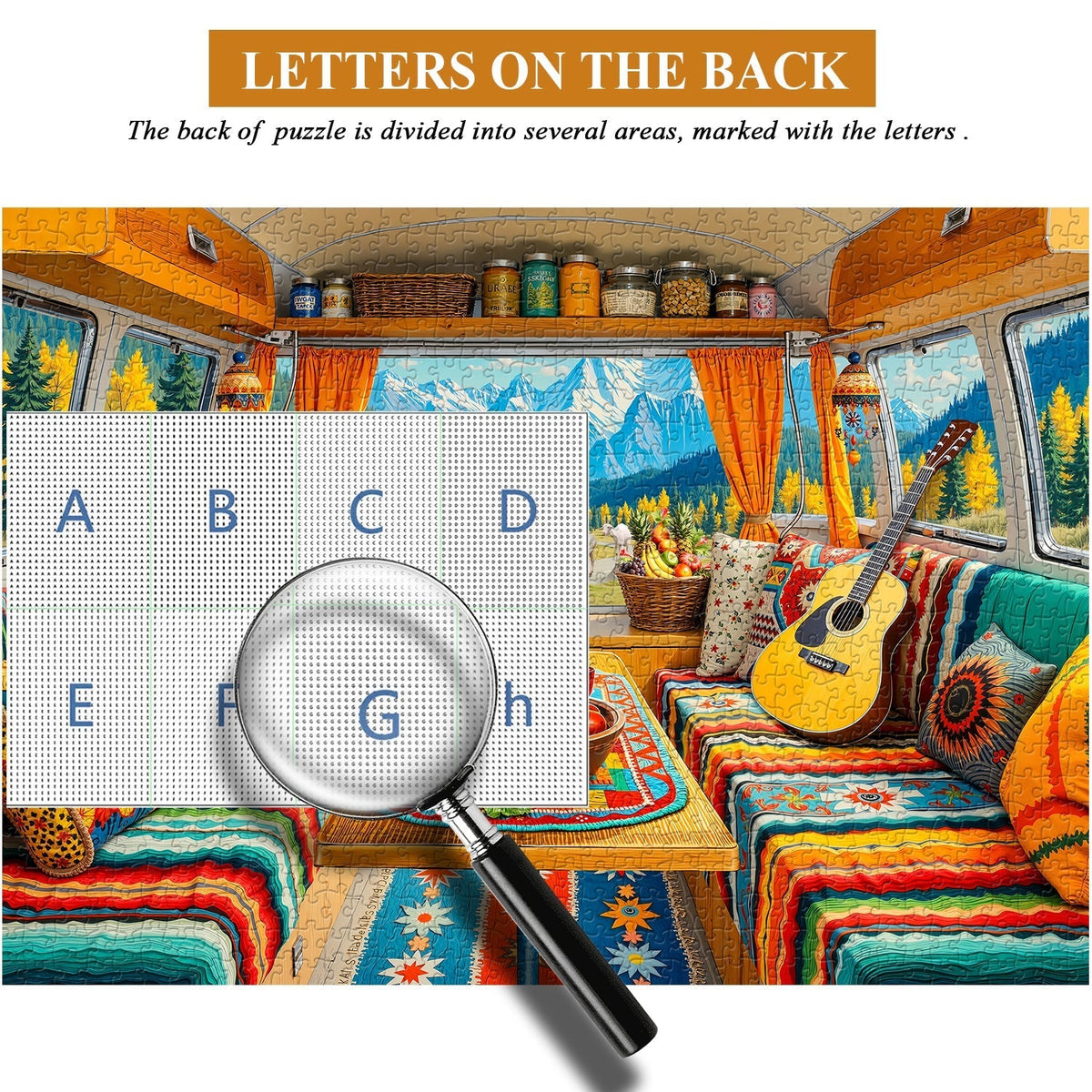 Boho Mountain Camper Jigsaw Puzzle 1000 Pieces