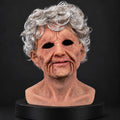 Beloved Elderly Grandmother Silicone Mask with Curly Hair