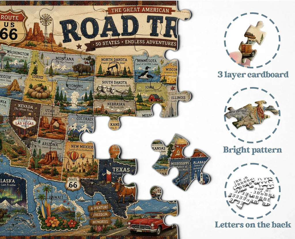 American Road Trip Jigsaw Puzzle 1000 Piece