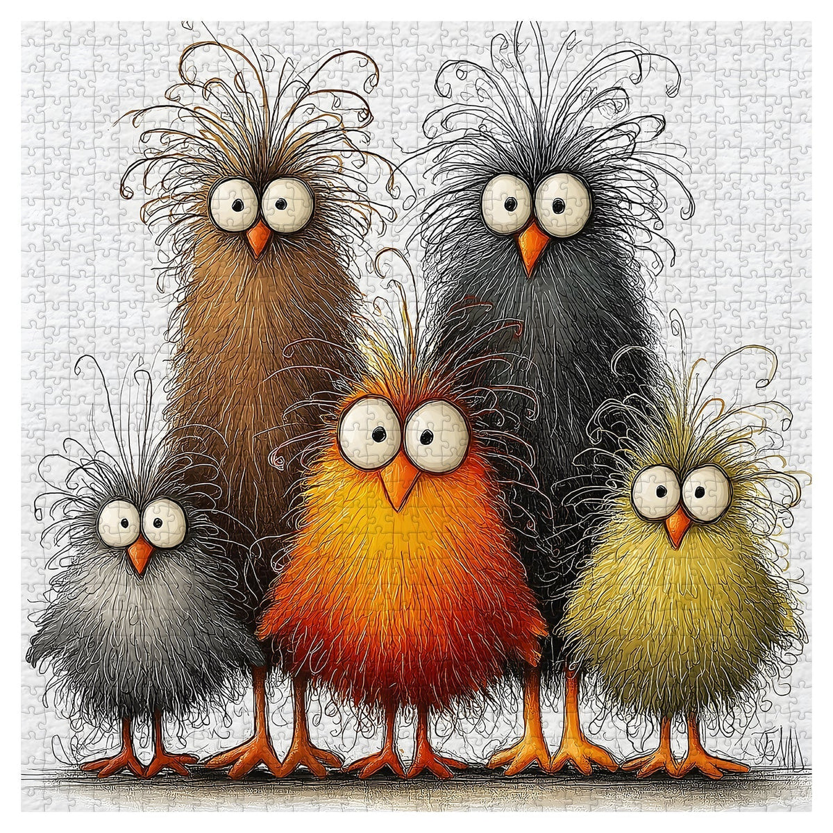 Abstract Chicken Jigsaw Puzzle 1000 Pieces