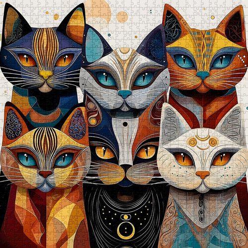 Abstract Cat Jigsaw Puzzle 1000 Pieces