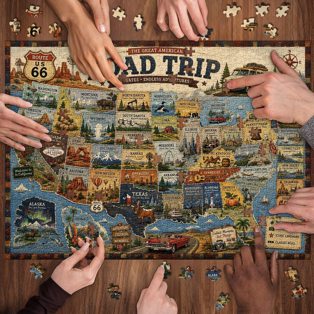 American Road Trip Jigsaw Puzzle 1000 Piece
