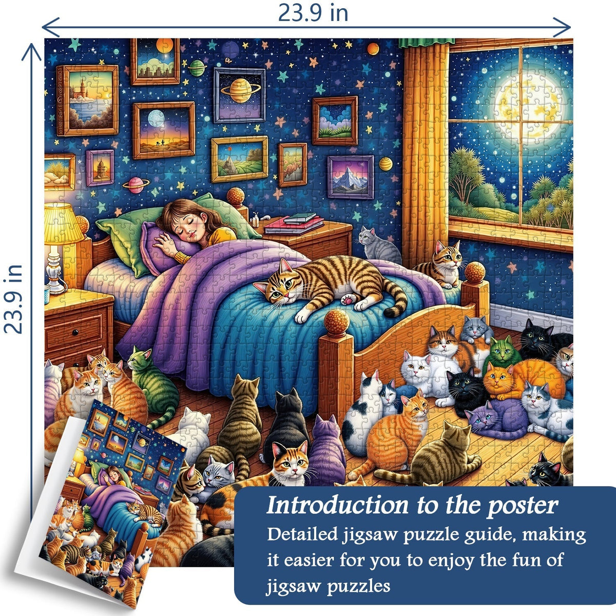Cats Guarding Dreams Jigsaw Puzzle 1000 Piece