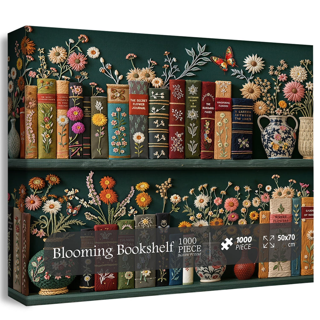 Blooming Bookshelf Jigsaw Puzzles 1000 Pieces