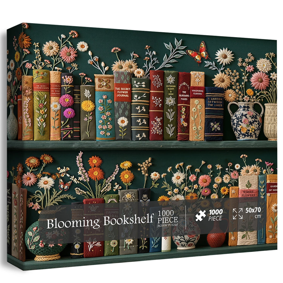 Blooming Bookshelf Jigsaw Puzzles 1000 Pieces