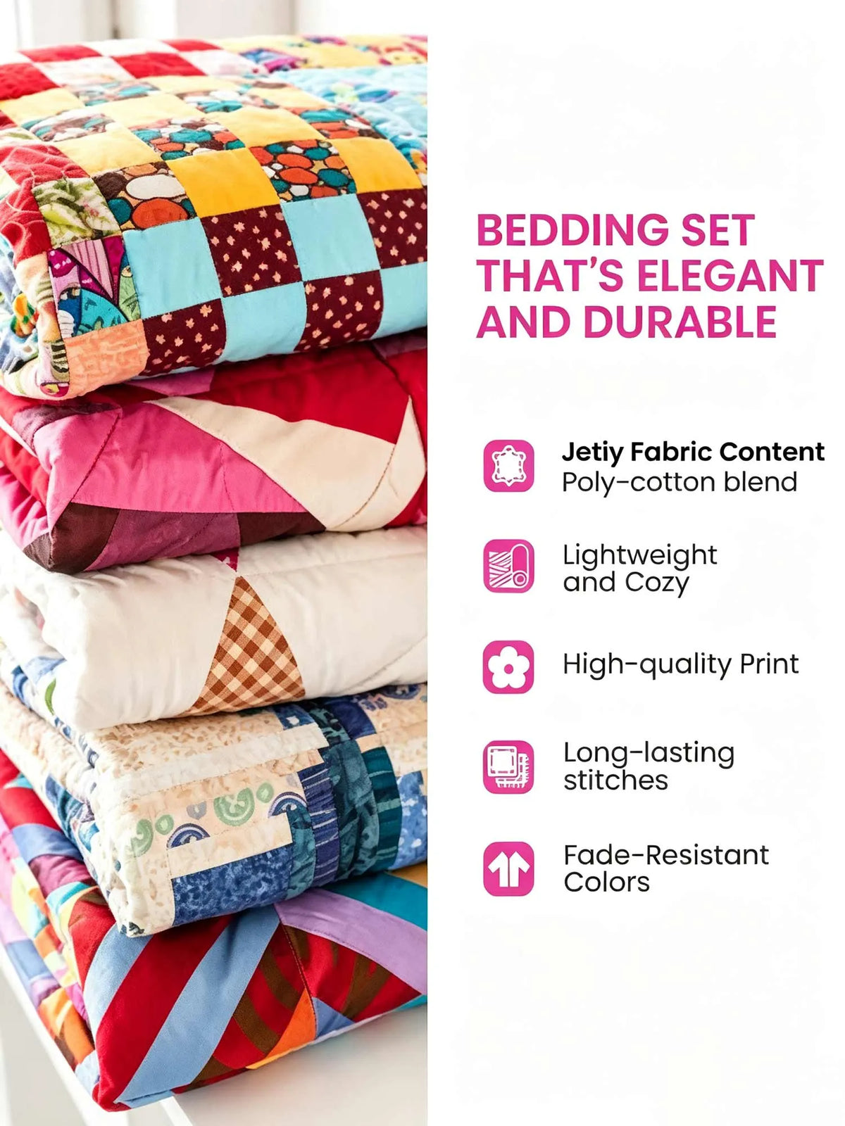 Blue Hydrangea Labrador Family Garden 3‐Piece Quilted Bedding Set