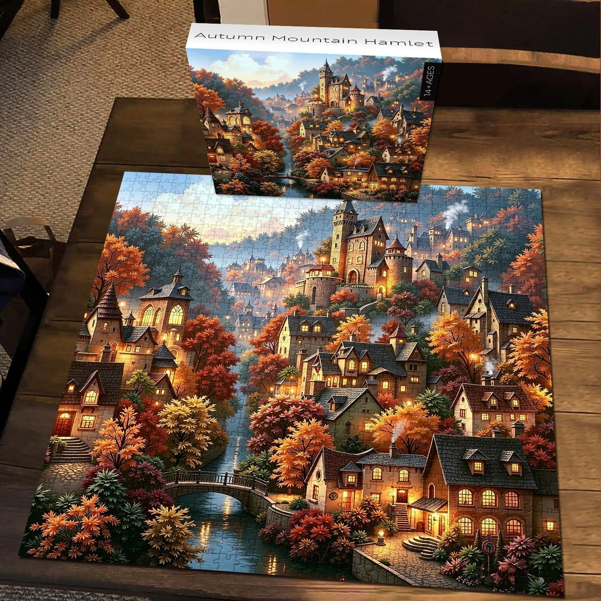 Autumn Mountain Hamlet  Jigsaw Puzzle 1000 Pieces
