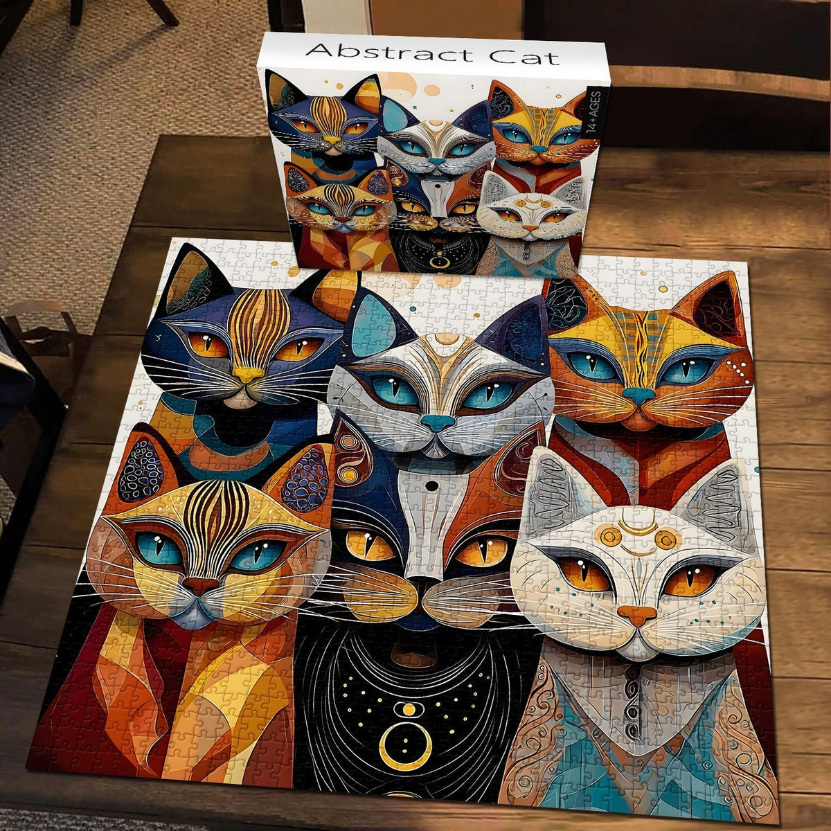 Abstract Cat Jigsaw Puzzle 1000 Pieces