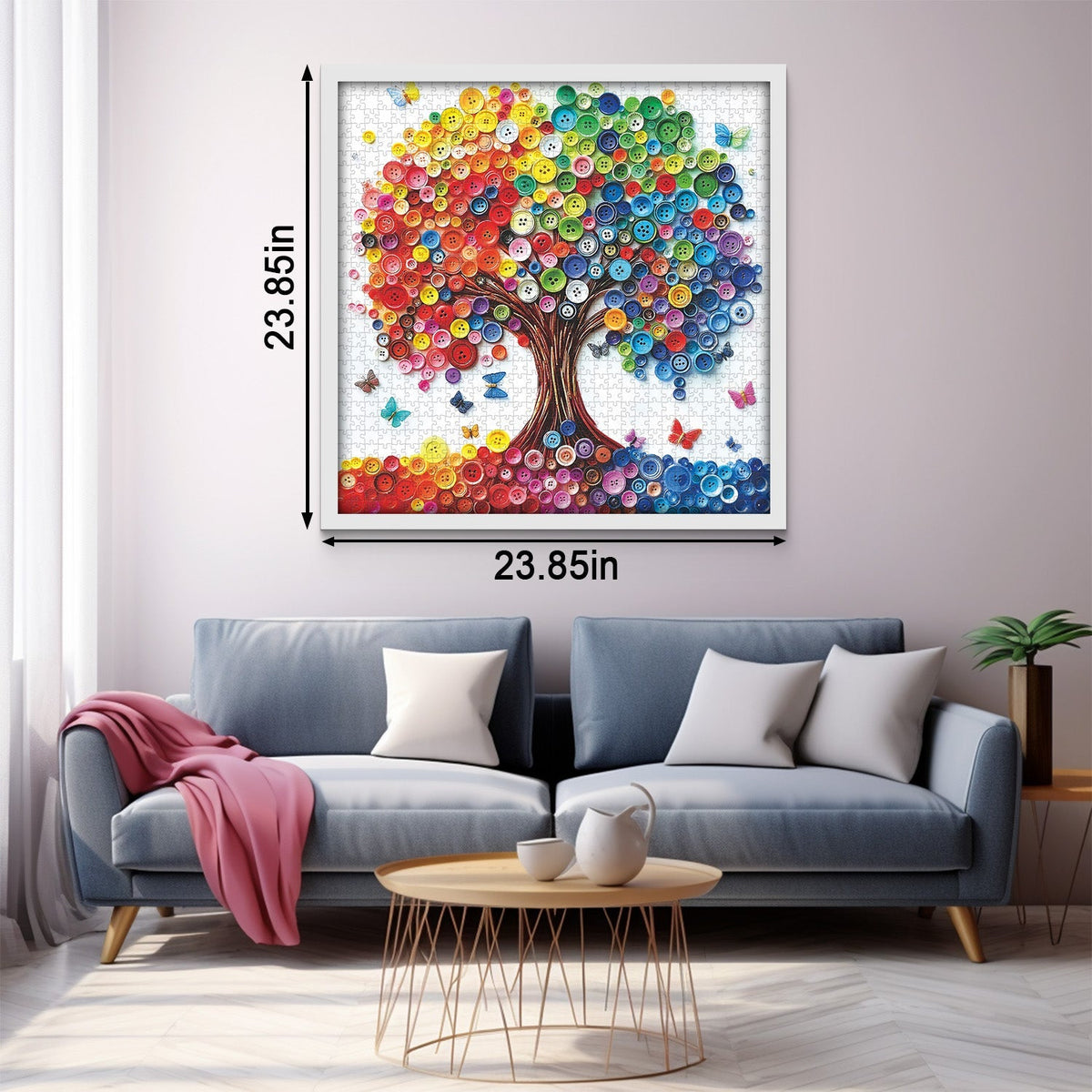 Button Art Tree Jigsaw Puzzle 1000 Pieces