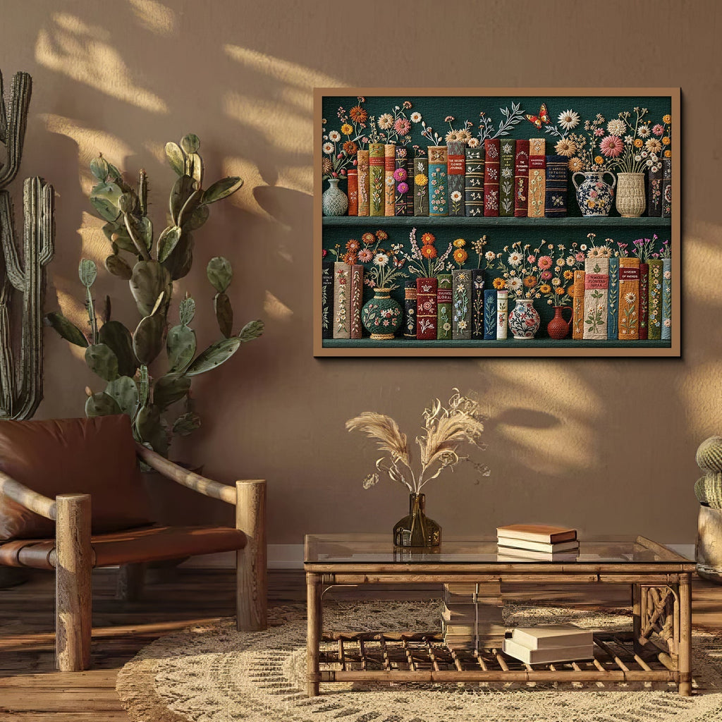 Blooming Bookshelf Jigsaw Puzzles 1000 Pieces