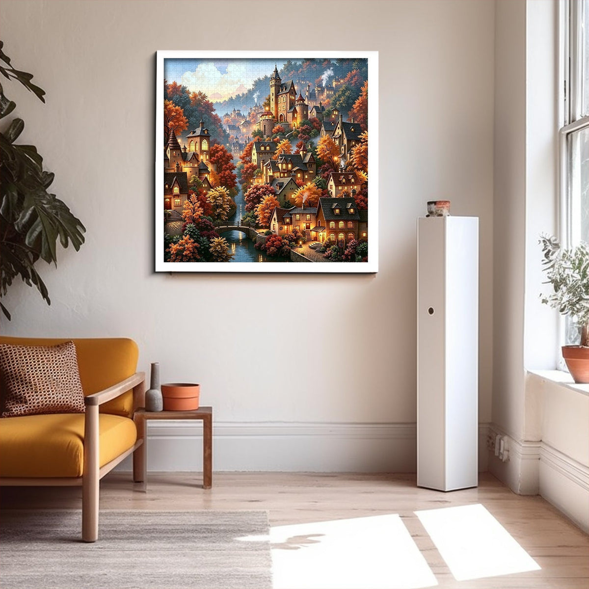 Autumn Mountain Hamlet  Jigsaw Puzzle 1000 Pieces
